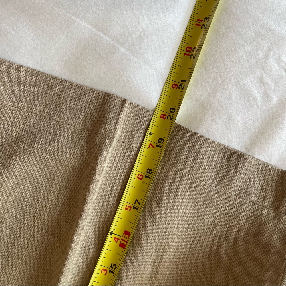 NWT Nautica Mens Tan Silk Linen Blend Shorts Size 33 (waist measures 16" across) - Picture 8 of 8